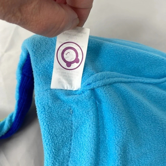 FLIPEEZ Kids Ear Flapper Winter Toque Blue Knit Fleece Lined Reflective Logo - Picture 9 of 10